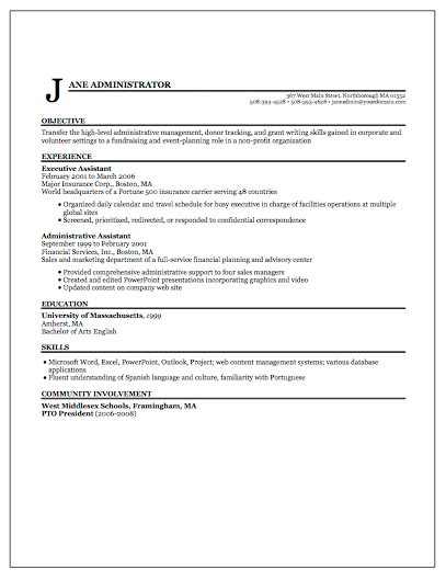 Resume template styles
